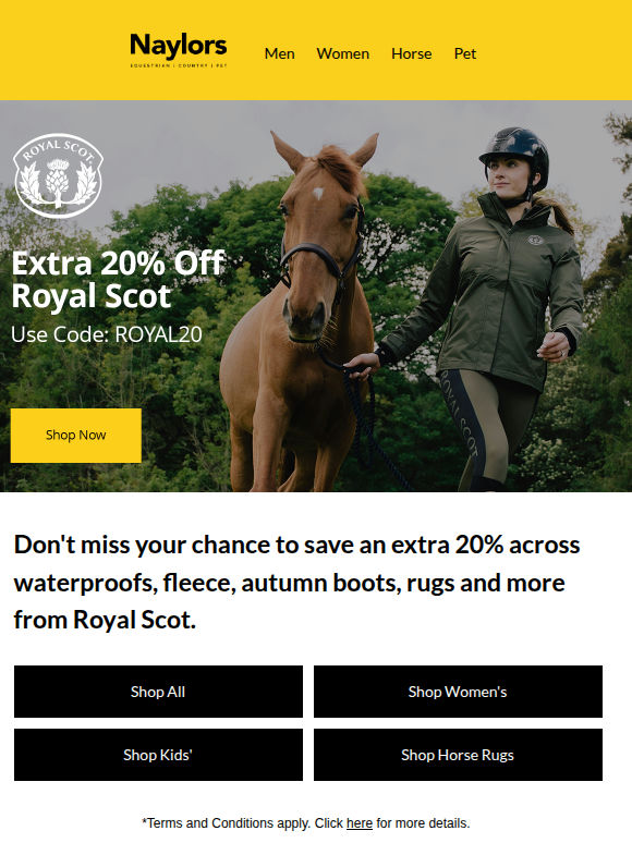 Extra 20% Off Royal Scot
