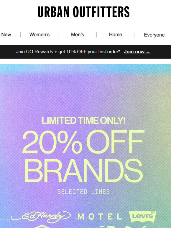 20% OFF brands? Still ON!
