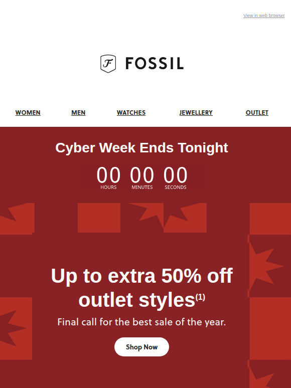 Your last chance to shop & save is NOW.