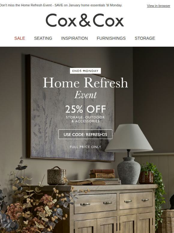 25% OFF storage, outdoor & accessories this weekend!