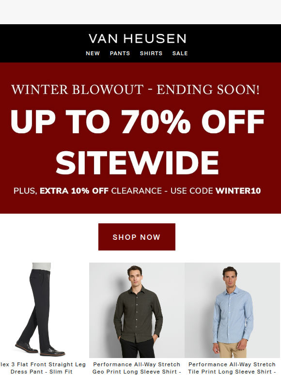 up to 70% off + EXTRA 10% off clearance