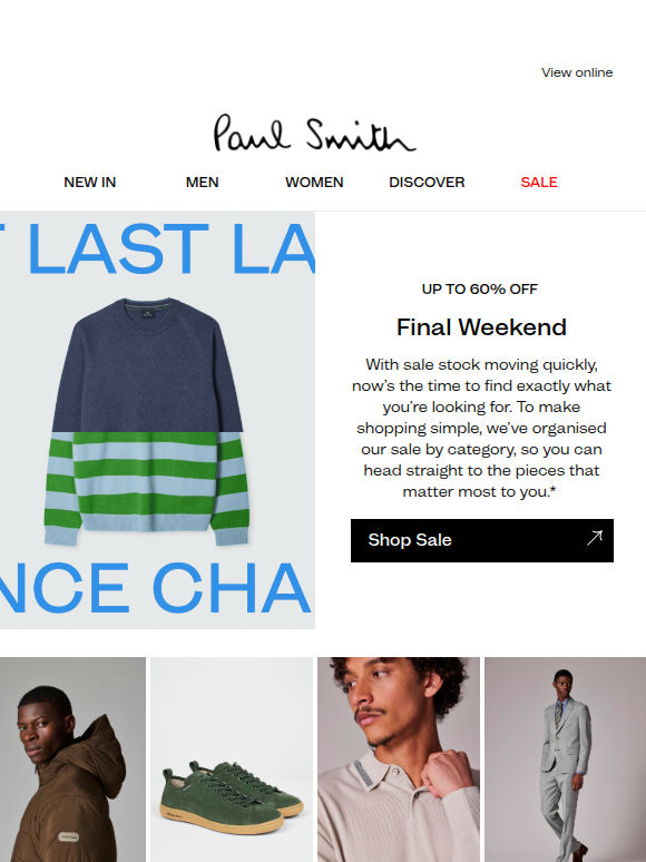 Sale Ends This Weekend