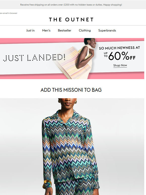 Missoni at unmissable prices