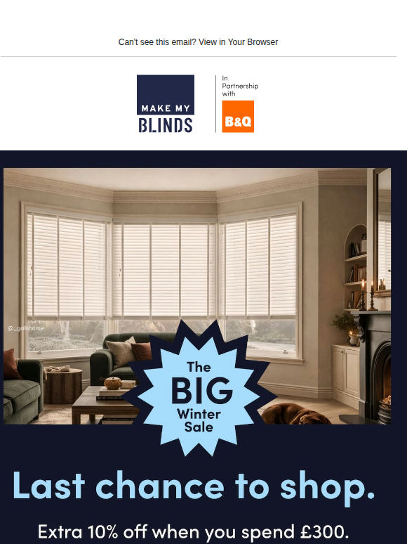 Final hours: extra 10% off winter sale