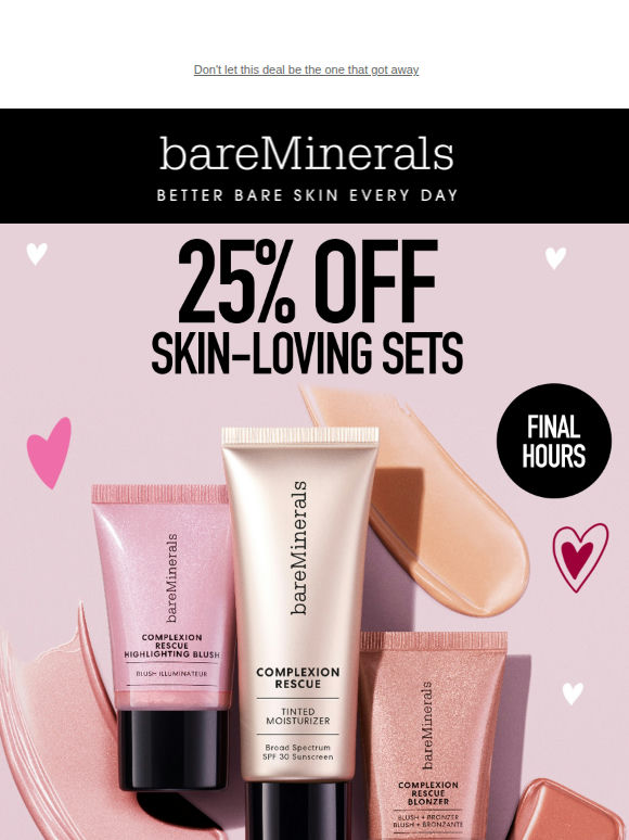 Final hours–25% off sets ends soon