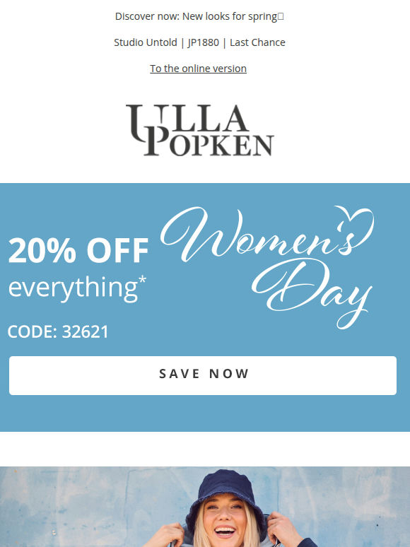 Time’s running out! 20% OFF ends today