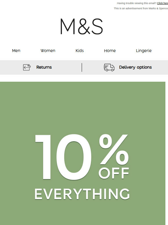 10% off everything – must end soon 🚨