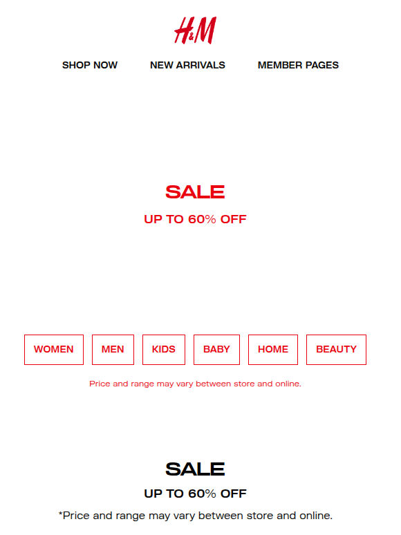 Sale up to 60% off