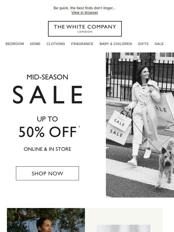 Up to 50% off starts now!