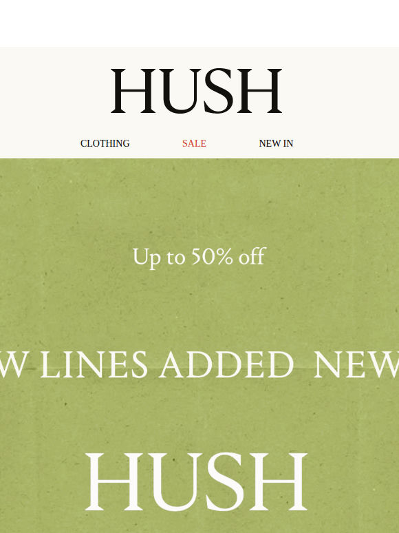 Sale | New lines added