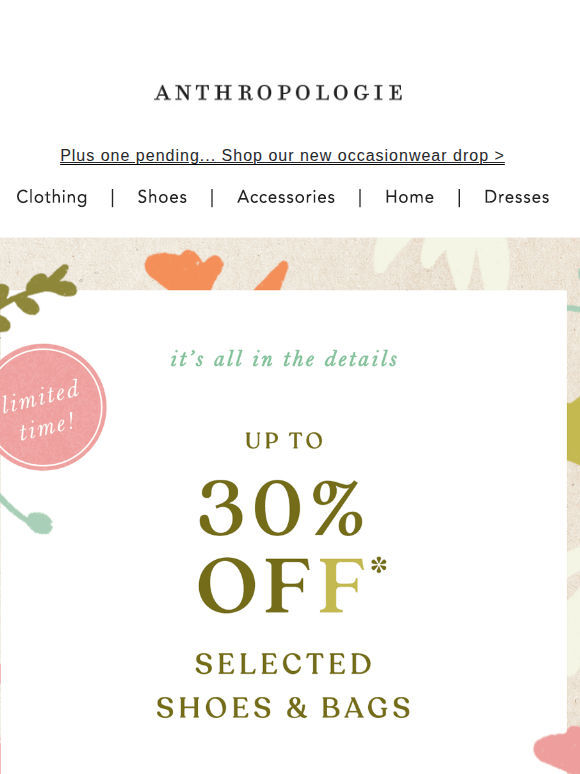 ICYMI: Up to 30% off shoes & bags