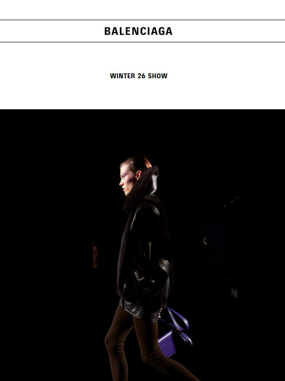 Inside Balenciaga Winter 26 Show
