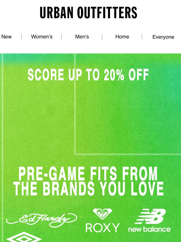 Up to 20% OFF the brands you love ends today 📢