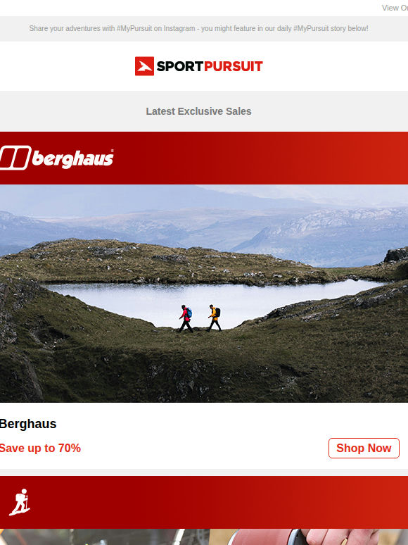 Berghaus | Cooking Essentials | O’Neill | Levi’s  | Kjus Golf | Up to 70% Off!