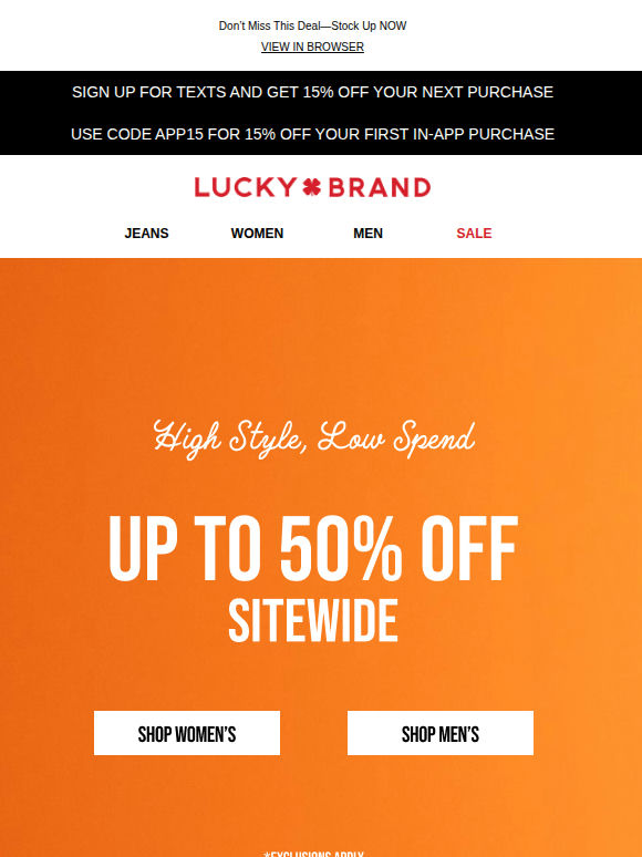 HALF OFF Your Order ‼️ Shop Up To 50% Off