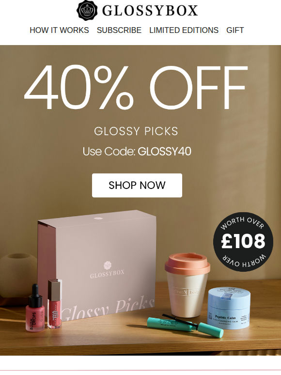 FLASH SALE! 40% Off Glossy Picks