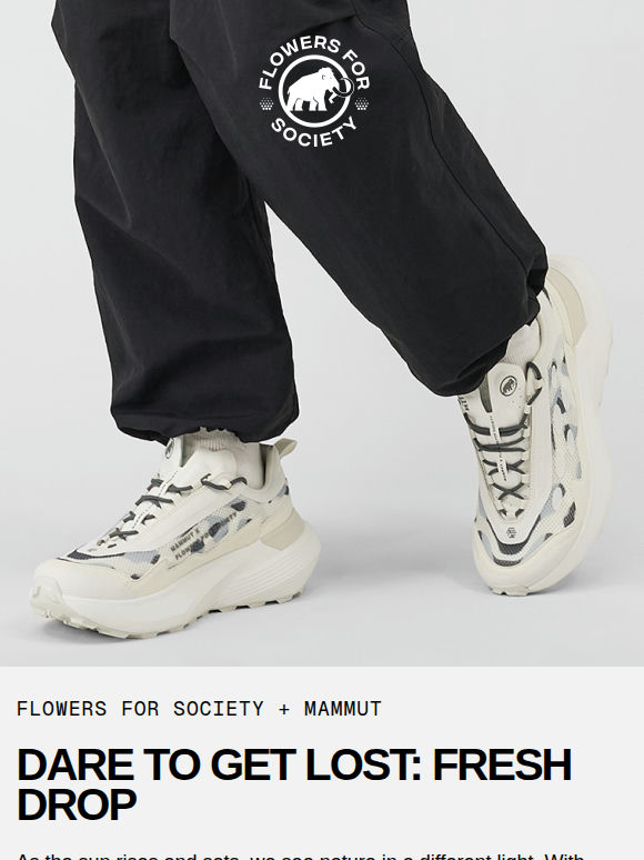 Fresh drop: Flowers for Society + Mammut 🌄