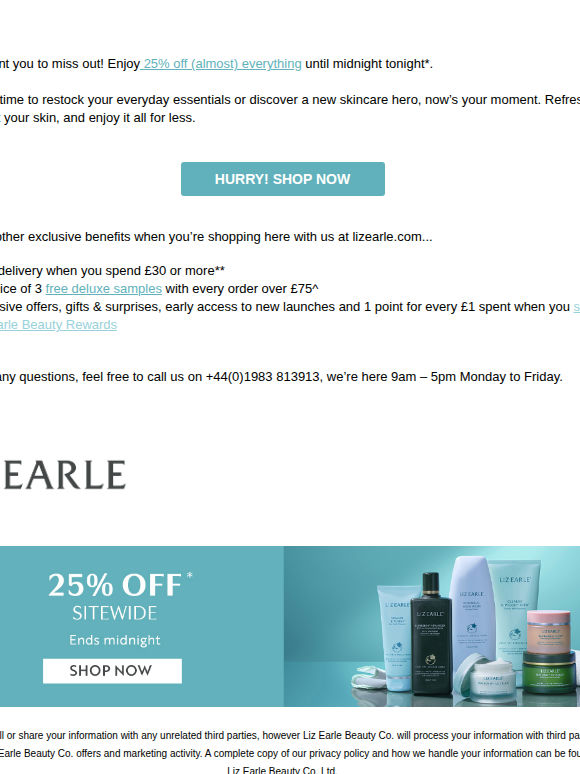 Don't miss out! 25% off ends midnight