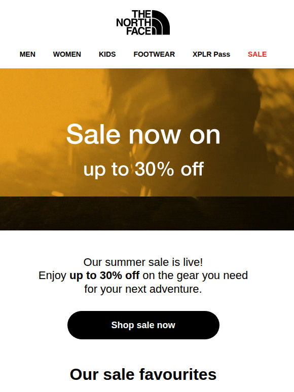 Sale up to 30% off starts now!