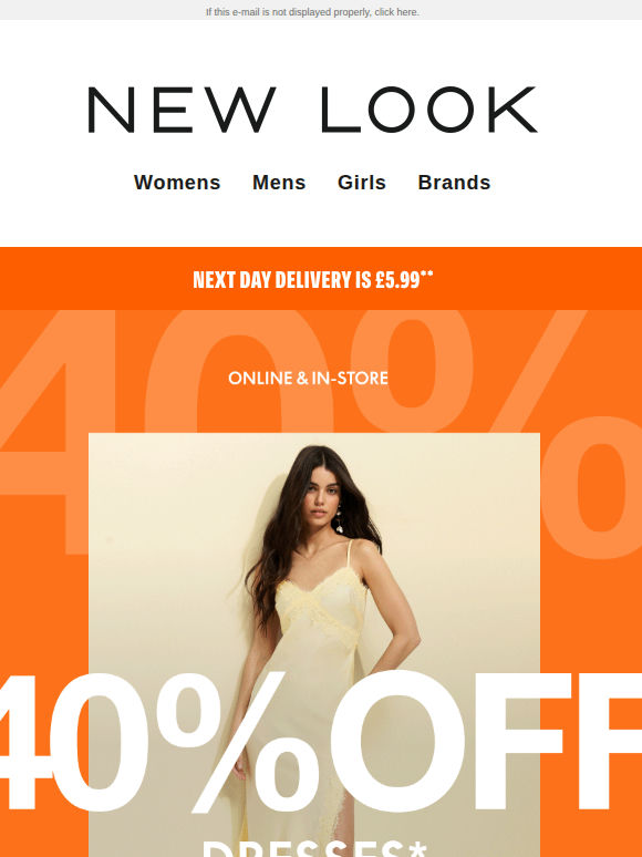 New Offer Alert: up to 40% off dresses