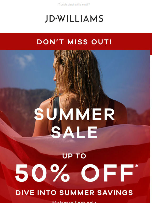 The wait is over: Up to 50% off starts now ❤️