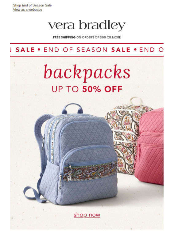Up to 50% off backpacks 🎒🖤