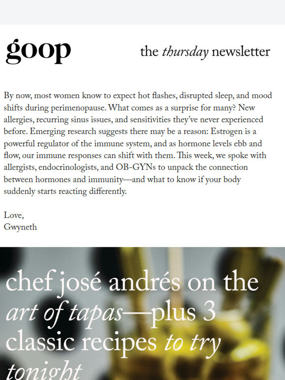 the Thursday newsletter
