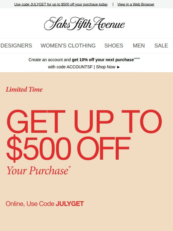 Limited time: Get up to $500 off