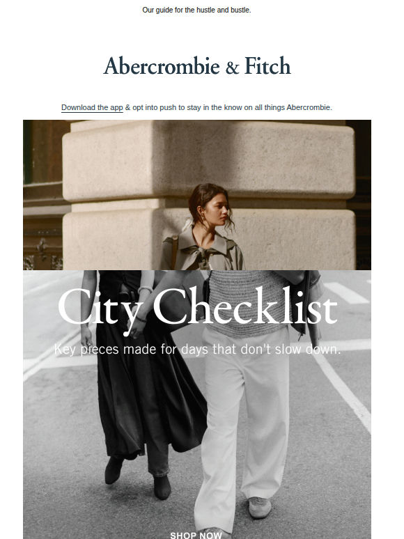 Three things you need for city outfitting.