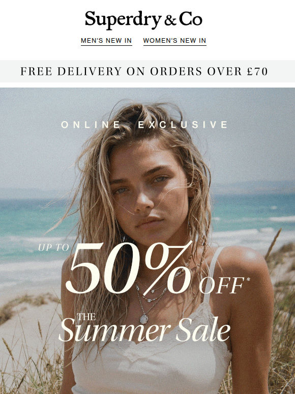 Summer Sale Starts Now: Up to 50% Off