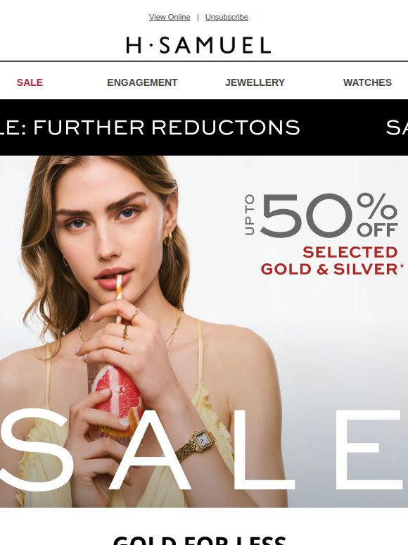 Solid gold rush: Up to 50% off