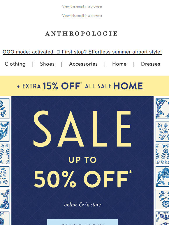 Extra 15% off ALL sale homeware