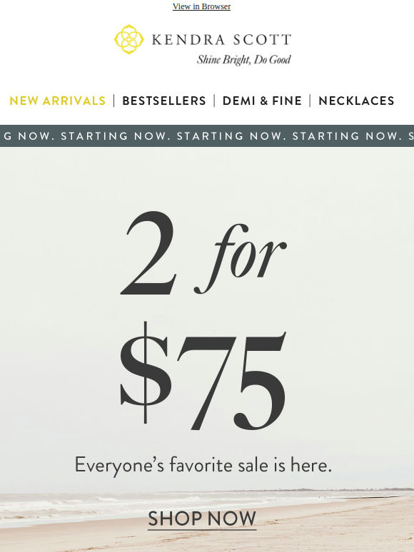 2 for $75 Starts Now!​