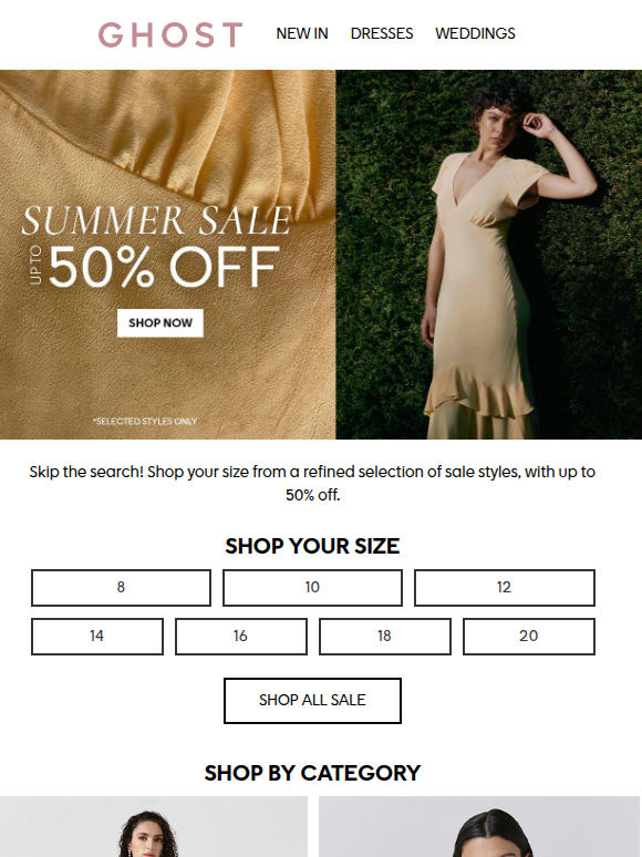 Your size. Up to 50% off.