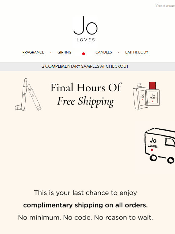 Last Chance: Free Shipping Ends Tonight