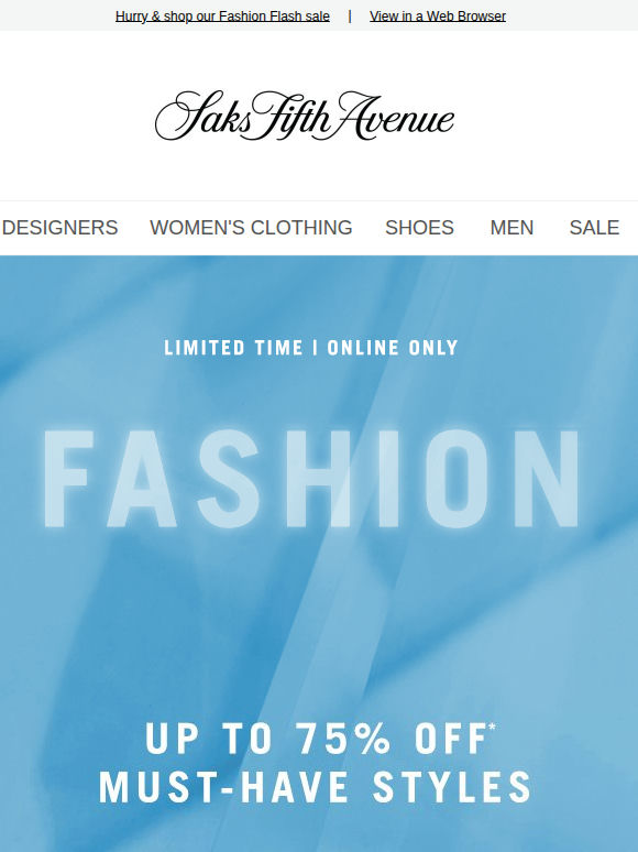 Over in a (Fashion) Flash: Up to 75% off ends today