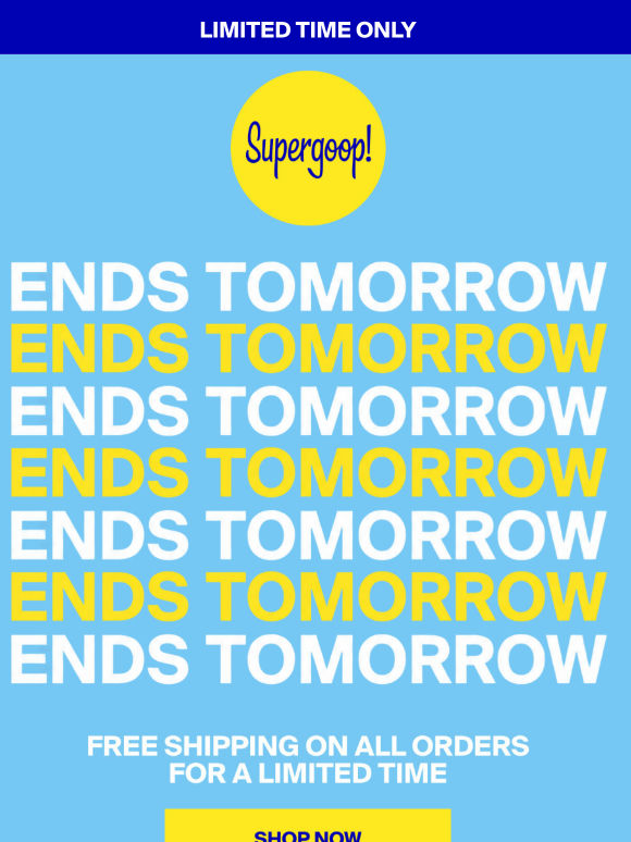 Ends soon: FREE shipping on all orders❗