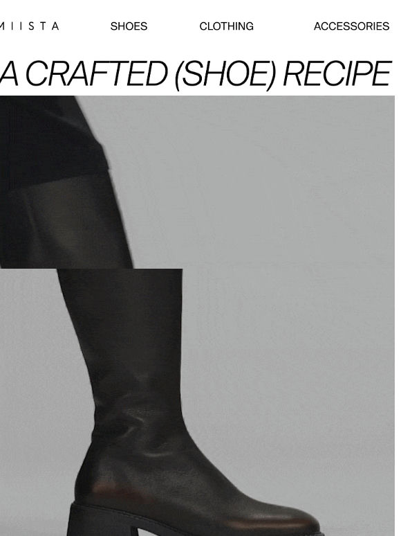 A crafted (shoe) recipe