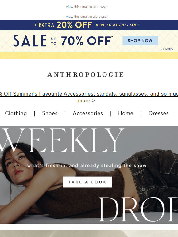 Over tomorrow: Extra 20% off sale
