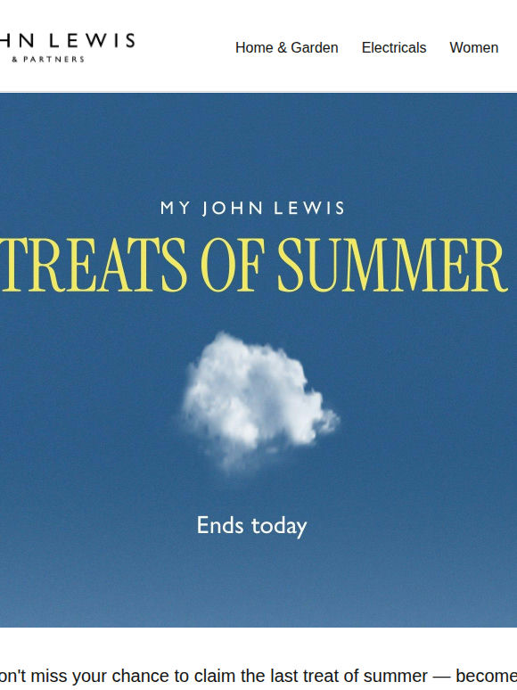 Treats of Summer ends today