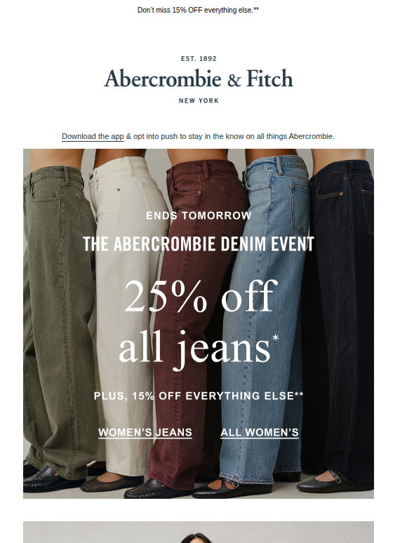 LAST CALL: 25% OFF all jeans.*