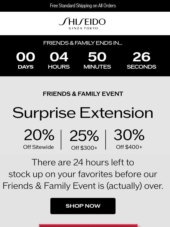 FINAL HOURS - UP TO 30% OFF SITEWIDE ENDS TONIGHT