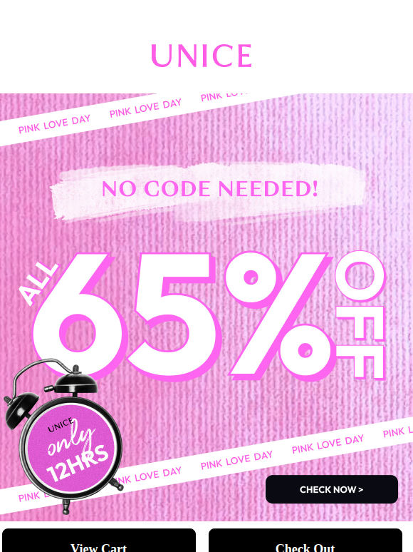One day. 65% OFF. All yours 💗                 