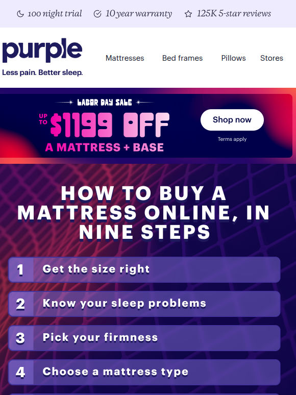 How to buy a mattress online