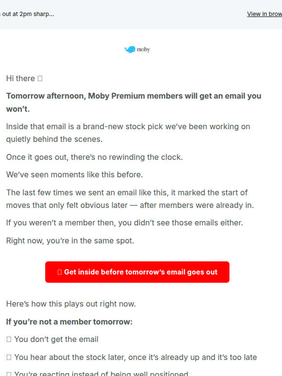 An email you won't get