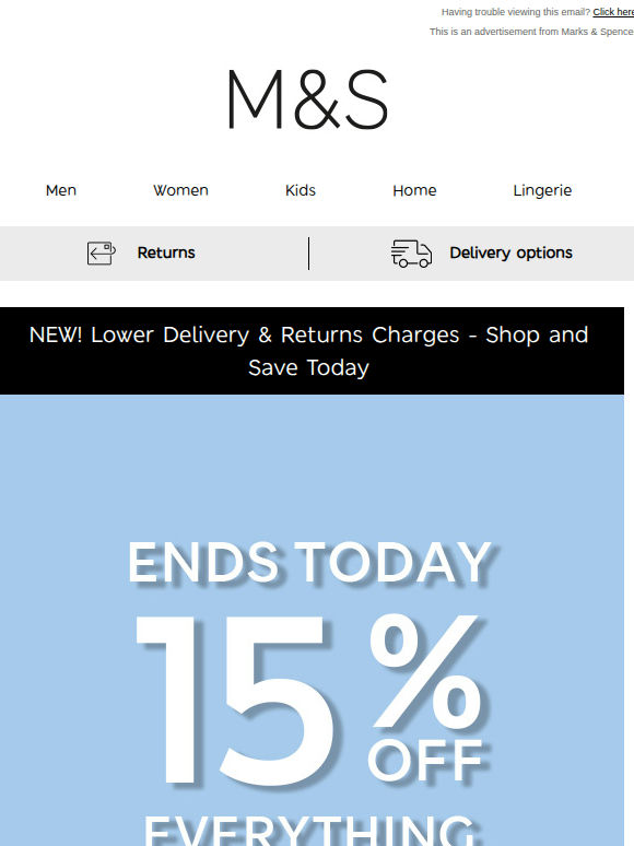15% OFF Ends Tonight