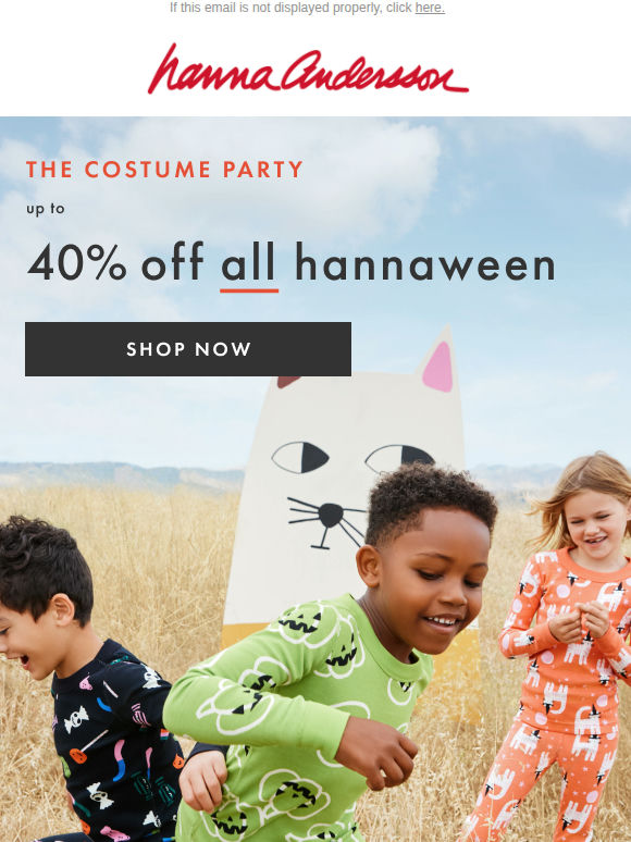 Ready, Set, BOO! 👻 Up to 40% Off ALL Hannaween