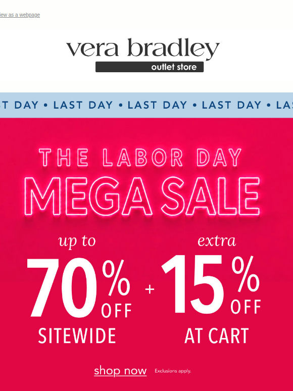 The Labor Day Mega Sale ends TONIGHT