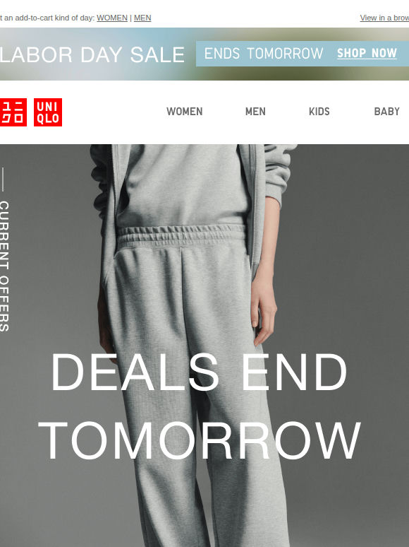 ONE DAY LEFT to shop deals from $14.90