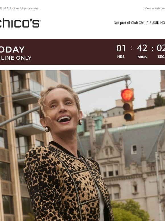 TODAY ONLY! 40% off NEW jackets & pants